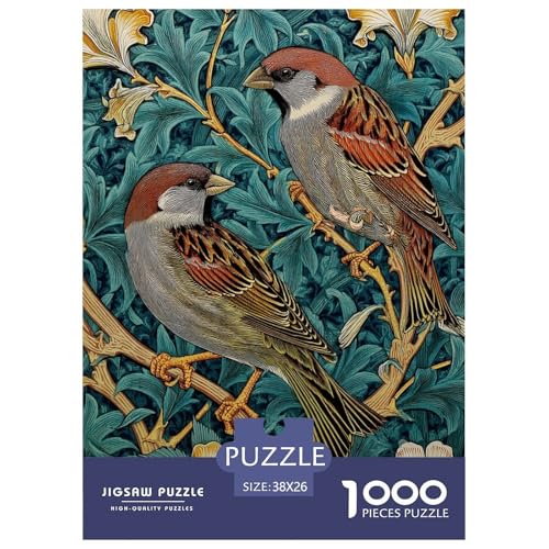 Sparrow 1000 Teile Puzzle Für Die Ganze Familie Tier Impossible Puzzle Geschicklichkeitsspiel Weihnachtspuzzle 38x26cm/1000pcs von PHQAZWSXE