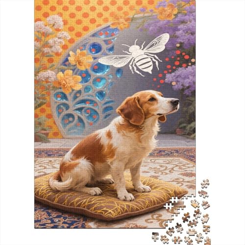 Springer Spaniel Puzzle 1000 Teile Für Die Ganze Familie Der englische Springer Spaniel im Inneren (im Haus) Erwachsenenpuzzle Geschicklichkeitsspiel Weihnachtspuzzle 1000pcs (75x50cm) von PHQAZWSXE
