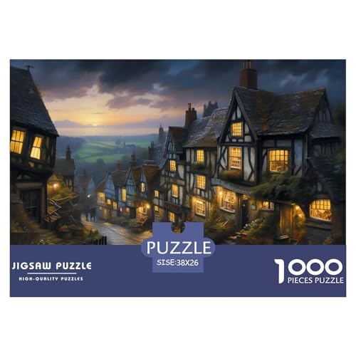 Stadt Puzzle 1000 Teile Für Erwachsene Und Kinder interessant Erwachsenenpuzzle Geschicklichkeitsspiel Weihnachtspuzzle 38x26cm/1000pcs von PHQAZWSXE