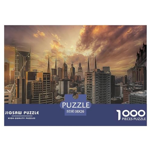Stadt Puzzle 1000 Teile Für Erwachsene persönlich Erwachsenenpuzzle Geschicklichkeitsspiel Geschenk 38x26cm/1000pcs von PHQAZWSXE