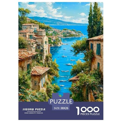 Stadtblick 1000 Teile Puzzle Für Die Ganze Familie interessant Impossible Puzzle Geschicklichkeitsspiel Weihnachtspuzzle 38x26cm/1000pcs von PHQAZWSXE
