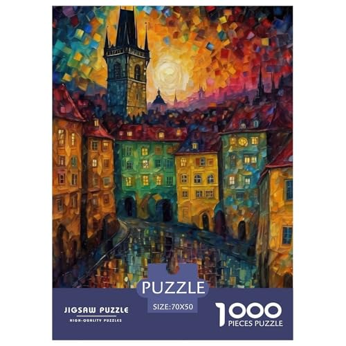 Stadtblick Puzzle 1000 Teile Für Die Ganze Familie interessant Impossible Puzzle Geschicklichkeitsspiel Weihnachtspuzzle 70x50cm/1000pcs von PHQAZWSXE