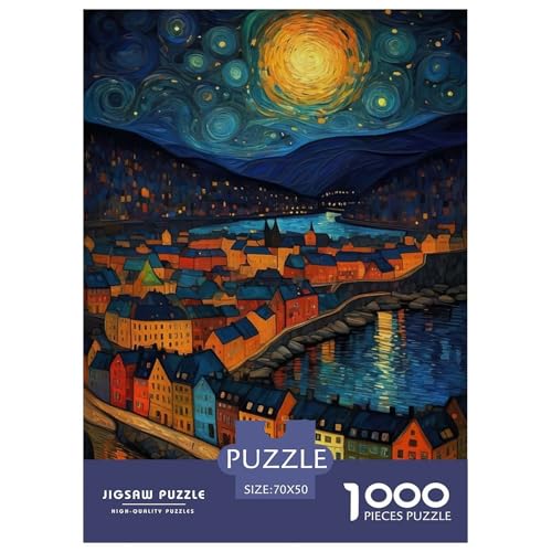 Stadtblick Puzzle 1000 Teile Für Erwachsene Und Kinder interessant Erwachsenenpuzzle Geschicklichkeitsspiel Weihnachtspuzzle 70x50cm/1000pcs von PHQAZWSXE