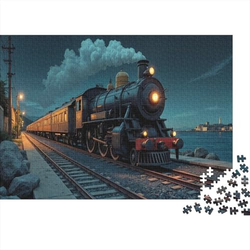 Steam Zug Puzzle 1000 Teile Für Die Ganze Familie interessant Impossible Puzzle Clevere Rätsel Geschenk 1000pcs (75x50cm) von PHQAZWSXE