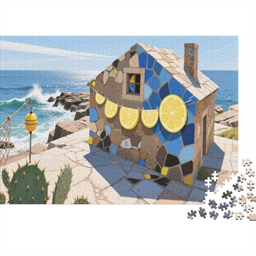 Steinhaus Puzzle 1000 Teile Für Erwachsene Und Kinder Colorful Steinhaus Impossible Puzzle Clevere Rätsel Geschenk 1000pcs (75x50cm) von PHQAZWSXE