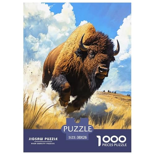 Steppe Bison 1000 Teile Puzzle Für Die Ganze Familie Tiere Erwachsenenpuzzle Geschicklichkeitsspiel Weihnachtspuzzle 38x26cm/1000pcs Steppe Bison 1000 Teile Puzzle Für Die Ganze Familie Tiere Erwachsenenpuzzle Geschicklichkeitsspiel Weihnachtspuzzle 38x26cm/1000pcs von PHQAZWSXE