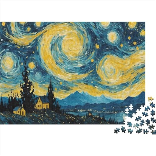 Sternenbeleuchteter Himmel 1000 Teile Puzzle Für Die Ganze Familie interessant Impossible Puzzle Geschicklichkeitsspiel Weihnachtspuzzle 1000pcs (75x50cm) von PHQAZWSXE