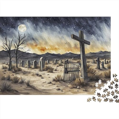 Sternennacht-Friedhof 1000 Teile Puzzle Für Die Ganze Familie interessant Erwachsenenpuzzle Geschicklichkeitsspiel Geschenk 1000pcs (75x50cm) von PHQAZWSXE