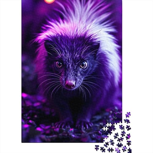Stinktier 1000 Teile Puzzle Für Erwachsene Tier Impossible Puzzle Clevere Rätsel Weihnachtspuzzle 1000pcs (75x50cm) von PHQAZWSXE