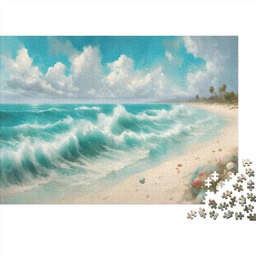 Strand 1000 Teile Puzzle Für Erwachsene interessant Impossible Puzzle Geschicklichkeitsspiel Weihnachtspuzzle 1000pcs (75x50cm) von PHQAZWSXE