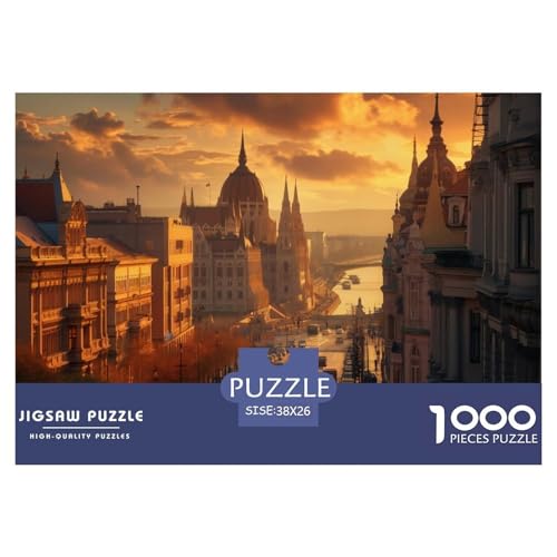 Straßenlandschaft 1000 Teile Puzzle Für Erwachsene interessant Erwachsenenpuzzle Geschicklichkeitsspiel Weihnachtspuzzle 38x26cm/1000pcs von PHQAZWSXE