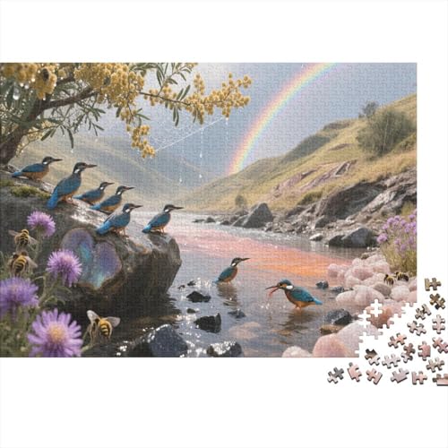 Tal Puzzle 1000 Teile Für Die Ganze Familie Vogels and Rainbows Impossible Puzzle Clevere Rätsel GescHennek 1000pcs (75x50cm) von PHQAZWSXE