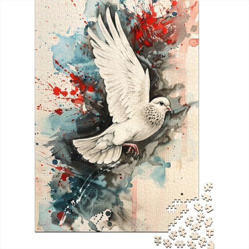 Taube 1000 Teile Puzzle Für Erwachsene Und Kinder Tier Erwachsenenpuzzle Geschicklichkeitsspiel Geschenk 1000pcs (75x50cm) von PHQAZWSXE