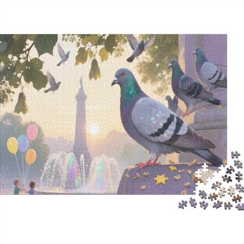 Taube Puzzle 1000 Teile Für Die Ganze Familie Blumes Erwachsenenpuzzle Clevere Rätsel GescHennek 1000pcs (75x50cm) von PHQAZWSXE