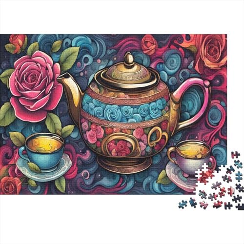 Teekanne Puzzle 1000 Teile Für Erwachsene Und Kinder interessant Impossible Puzzle Geschicklichkeitsspiel Weihnachtspuzzle 1000pcs (75x50cm) von PHQAZWSXE