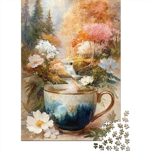Teetasse 1000 Teile Puzzle Für Die Ganze Familie interessant Erwachsenenpuzzle Geschicklichkeitsspiel Geschenk 1000pcs (75x50cm) von PHQAZWSXE