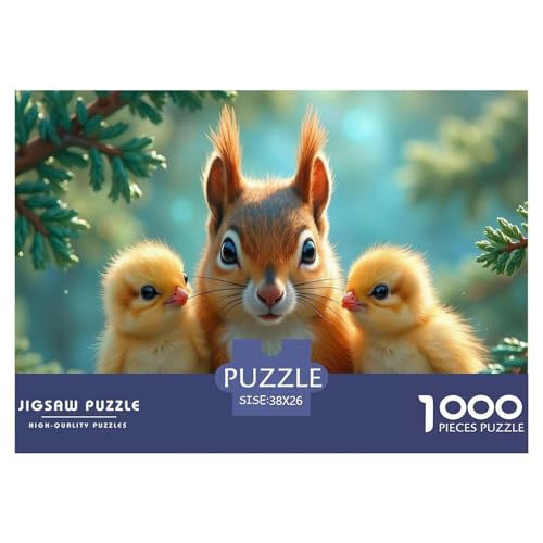 Tiere Puzzle 1000 Teile Für Erwachsene Tiere Impossible Puzzle Geschicklichkeitsspiel Weihnachtspuzzle 38x26cm/1000pcs von PHQAZWSXE