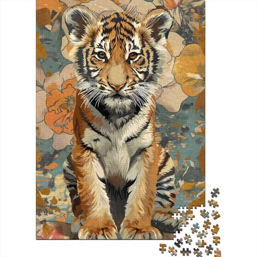 Tiger 1000 Teile Puzzle Für Die Ganze Familie Tier Impossible Puzzle Geschicklichkeitsspiel Geschenk 1000pcs (75x50cm) von PHQAZWSXE