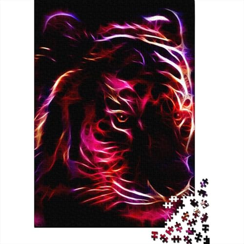Tiger 1000 Teile Puzzle Für Erwachsene Tier Impossible Puzzle Geschicklichkeitsspiel Weihnachtspuzzle 1000pcs (75x50cm) von PHQAZWSXE