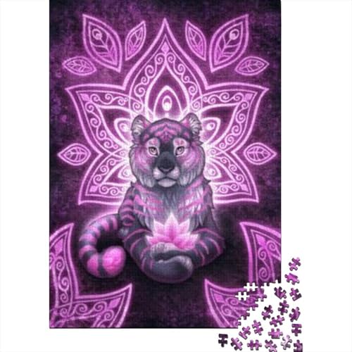 Tiger 1000 Teile Puzzle Für Erwachsene Tier Impossible Puzzle Geschicklichkeitsspiel Weihnachtspuzzle 1000pcs (75x50cm) von PHQAZWSXE