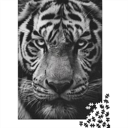 Tiger 1000 Teile Puzzle Für Erwachsene Und Kinder Tier Erwachsenenpuzzle Geschicklichkeitsspiel Geschenk 1000pcs (75x50cm) von PHQAZWSXE