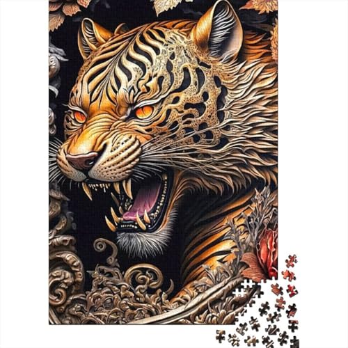 Tiger 1000 Teile Puzzle Für Erwachsene Und Kinder Tier Impossible Puzzle Geschicklichkeitsspiel Geschenk 1000pcs (75x50cm) von PHQAZWSXE
