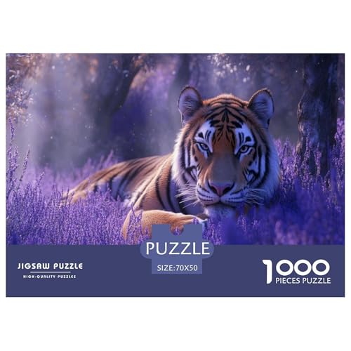 Tiger 1000 Teile Puzzle Für Erwachsene Und Kinder Tiere Impossible Puzzle Clevere Rätsel GescHühnerk 70x50cm/1000pcs von PHQAZWSXE