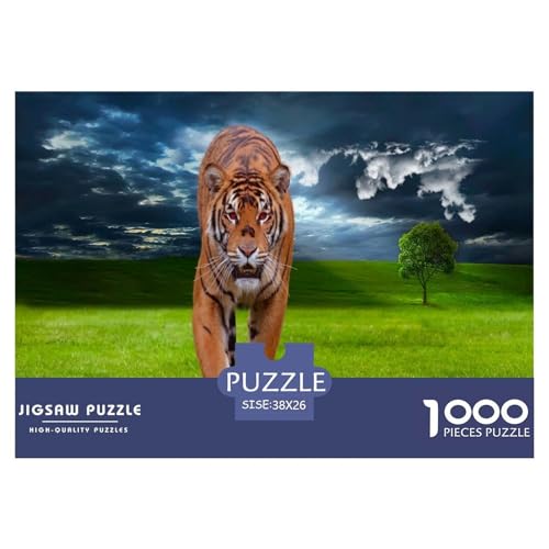 Tiger 1000 Teile Puzzle Für Erwachsene Und Kinder interessant Erwachsenenpuzzle Geschicklichkeitsspiel Geschenk 38x26cm/1000pcs von PHQAZWSXE