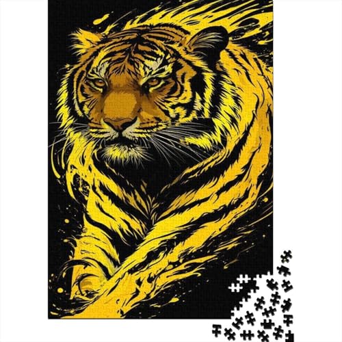 Tiger Puzzle 1000 Teile Für Die Ganze Familie Tier Erwachsenenpuzzle Clevere Rätsel Weihnachtspuzzle 1000pcs (75x50cm) von PHQAZWSXE