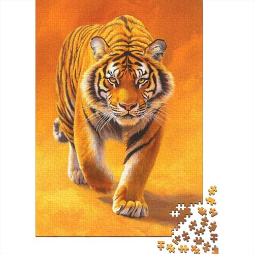 Tiger Puzzle 1000 Teile Für Die Ganze Familie Tier Impossible Puzzle Geschicklichkeitsspiel Weihnachtspuzzle 1000pcs (75x50cm) von PHQAZWSXE