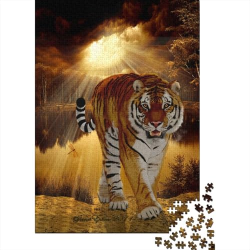 Tiger Puzzle 1000 Teile Für Erwachsene Tier Erwachsenenpuzzle Clevere Rätsel Weihnachtspuzzle 1000pcs (75x50cm) von PHQAZWSXE