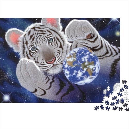 Tiger Puzzle 1000 Teile Für Erwachsene Tier Erwachsenenpuzzle Geschicklichkeitsspiel Weihnachtspuzzle 1000pcs (75x50cm) von PHQAZWSXE