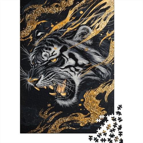 Tiger Puzzle 1000 Teile Für Erwachsene Tier Erwachsenenpuzzle Geschicklichkeitsspiel Weihnachtspuzzle 1000pcs (75x50cm) von PHQAZWSXE