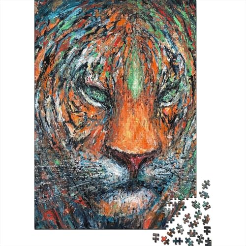 Tiger Puzzle 1000 Teile Für Erwachsene Tier Impossible Puzzle Clevere Rätsel Weihnachtspuzzle 1000pcs (75x50cm) von PHQAZWSXE