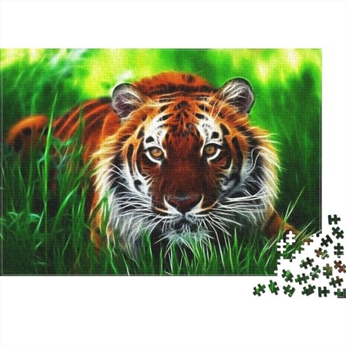 Tiger Puzzle 1000 Teile Für Erwachsene Tier Impossible Puzzle Geschicklichkeitsspiel Weihnachtspuzzle 1000pcs (75x50cm) von PHQAZWSXE
