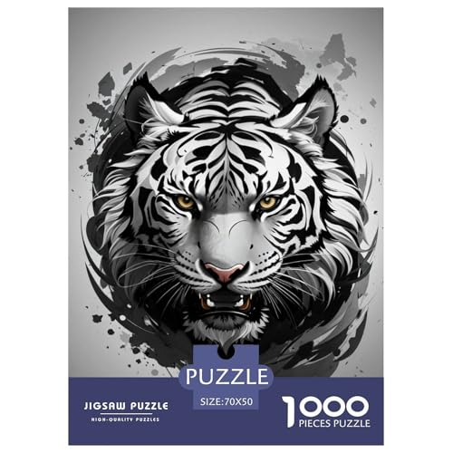Tiger Puzzle 1000 Teile Für Erwachsene Tiere Erwachsenenpuzzle Clevere Rätsel Weihnachtspuzzle 70x50cm/1000pcs von PHQAZWSXE