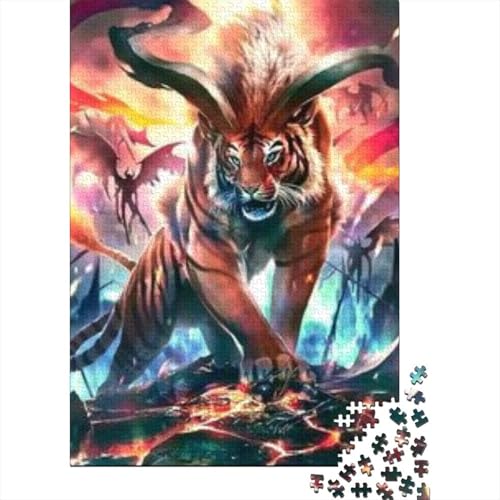 Tiger Puzzle 1000 Teile Für Erwachsene Und Kinder Tier Erwachsenenpuzzle Geschicklichkeitsspiel Weihnachtspuzzle 1000pcs (75x50cm) von PHQAZWSXE