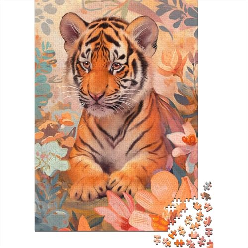 Tiger Puzzle 1000 Teile Für Erwachsene Und Kinder Tier Erwachsenenpuzzle Geschicklichkeitsspiel Weihnachtspuzzle 1000pcs (75x50cm) von PHQAZWSXE