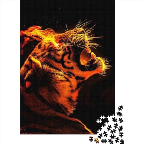 Tiger Puzzle 1000 Teile Für Erwachsene Und Kinder Tier Impossible Puzzle Clevere Rätsel Geschenk 1000pcs (75x50cm) von PHQAZWSXE