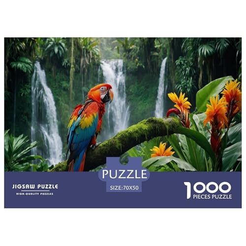 Tropischer Papagei Puzzle 1000 Teile Für Erwachsene Tiere Erwachsenenpuzzle Geschicklichkeitsspiel GescHühnerk 70x50cm/1000pcs von PHQAZWSXE