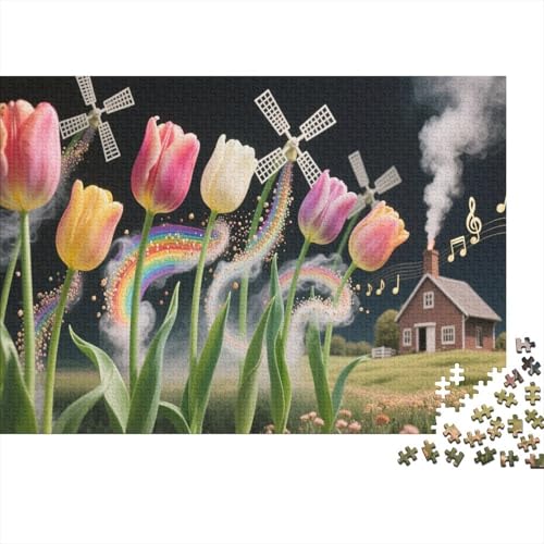 Tulpe 1000 Teile Puzzle Für Erwachsene Tulpe Blossoms Erwachsenenpuzzle Clevere Rätsel Weihnachtspuzzle 1000pcs (75x50cm) von PHQAZWSXE