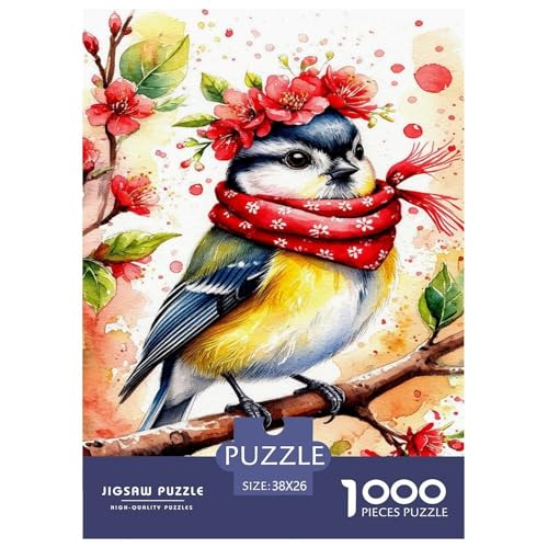 Vogel Puzzle 1000 Teile Für Die Ganze Familie Tier Erwachsenenpuzzle Geschicklichkeitsspiel Geschenk 38x26cm/1000pcs von PHQAZWSXE