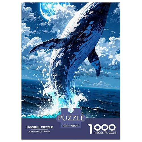 Wal Puzzle 1000 Teile Für Die Ganze Familie Tier Impossible Puzzle Geschicklichkeitsspiel Weihnachtspuzzle 70x50cm/1000pcs von PHQAZWSXE