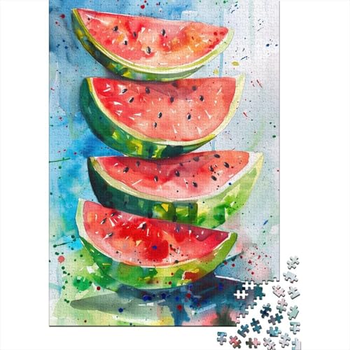 Wassermelone 1000 Teile Puzzle Für Die Ganze Familie Frucht Impossible Puzzle Geschicklichkeitsspiel Weihnachtspuzzle 1000pcs (75x50cm) von PHQAZWSXE