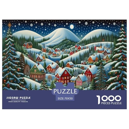 Weihnachten Puzzle 1000 Teile Für Erwachsene Und Kinder interessant Erwachsenenpuzzle Clevere Rätsel GescHühnerk 70x50cm/1000pcs von PHQAZWSXE