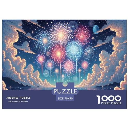 Weiße Wolken und Feuerwerk Puzzle 1000 Teile Für Die Ganze Familie interessant Erwachsenenpuzzle Geschicklichkeitsspiel Weihnachtspuzzle 70x50cm/1000pcs Weiße Wolken und Feuerwerk Puzzle 1000 Teile Für Die Ganze Familie interessant Erwachsenenpuzzle Geschicklichkeitsspiel Weihnachtspuzzle 70x50cm/1000pcs von PHQAZWSXE