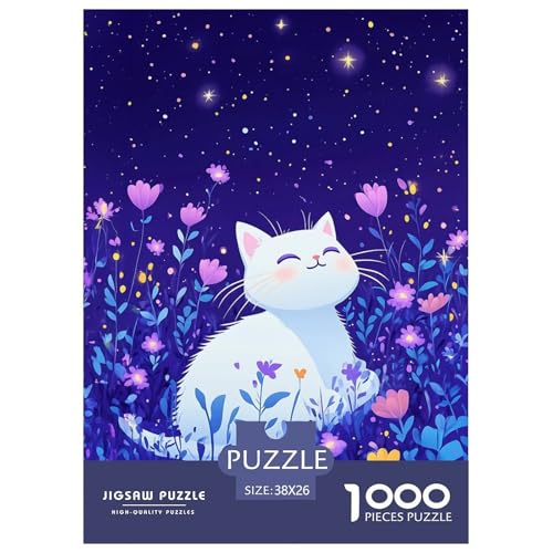 White Katze Puzzle 1000 Teile Für Erwachsene Und Kinder interessant persönlich Impossible Puzzle Geschicklichkeitsspiel Weihnachtspuzzle 38x26cm/1000pcs White Katze Puzzle 1000 Teile Für Erwachsene Und Kinder interessant persönlich Impossible Puzzle Geschicklichkeitsspiel Weihnachtspuzzle 38x26cm/1000pcs von PHQAZWSXE