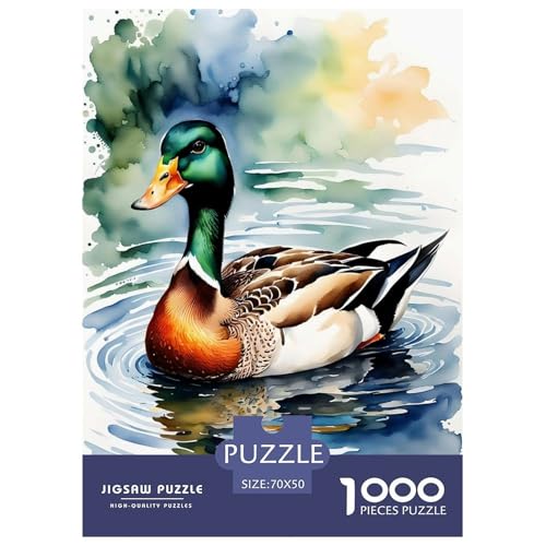 Wilde Ente 1000 Teile Puzzle Für Die Ganze Familie Tiere Impossible Puzzle Clevere Rätsel Weihnachtspuzzle 70x50cm/1000pcs von PHQAZWSXE