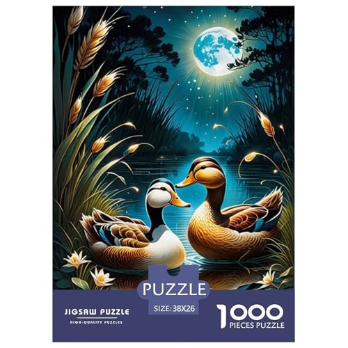 Wilde Ente Puzzle 1000 Teile Für Erwachsene Und Kinder interessant Impossible Puzzle Geschicklichkeitsspiel Weihnachtspuzzle 38x26cm/1000pcs von PHQAZWSXE