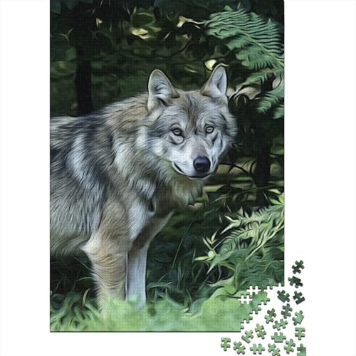 Wolf 1000 Teile Puzzle Für Die Ganze Familie Tier Erwachsenenpuzzle Clevere Rätsel Weihnachtspuzzle 1000pcs (75x50cm) von PHQAZWSXE